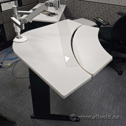 Ergotech Teknion Torsion Sit Stand Height Adjustable Corner Desk